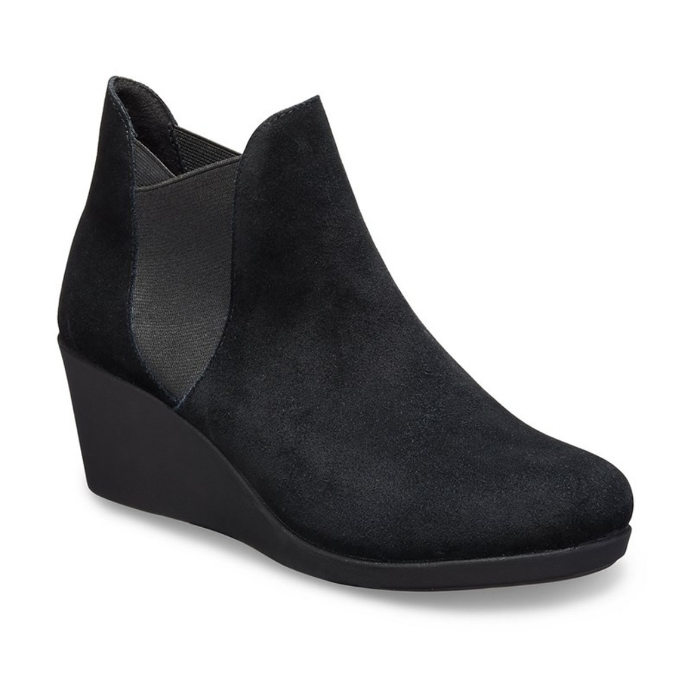 CROCS - WOMENS LEIGH WEDGE CHELSEA BOOT
